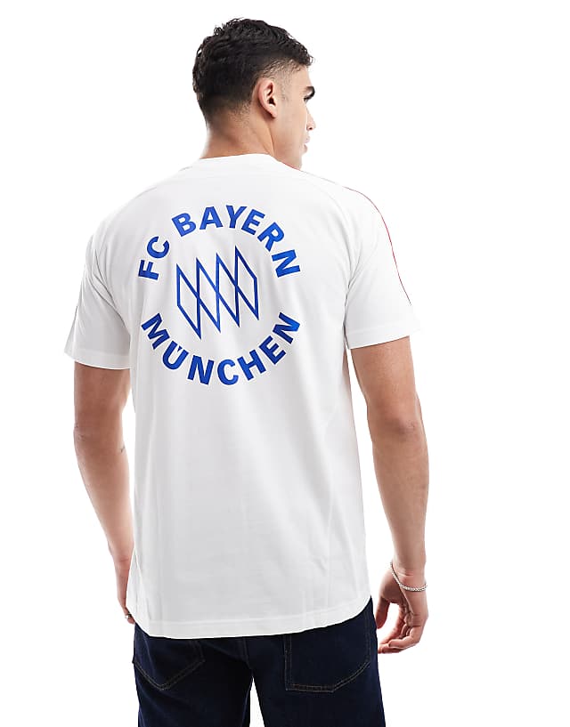 Asos Adidas Football Bayern Munich Urban Purist T-shirt In White And Red