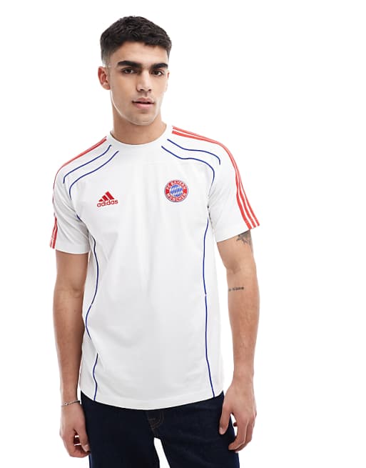 asos adidas Football Bayern Munich urban purist t-shirt in white and red