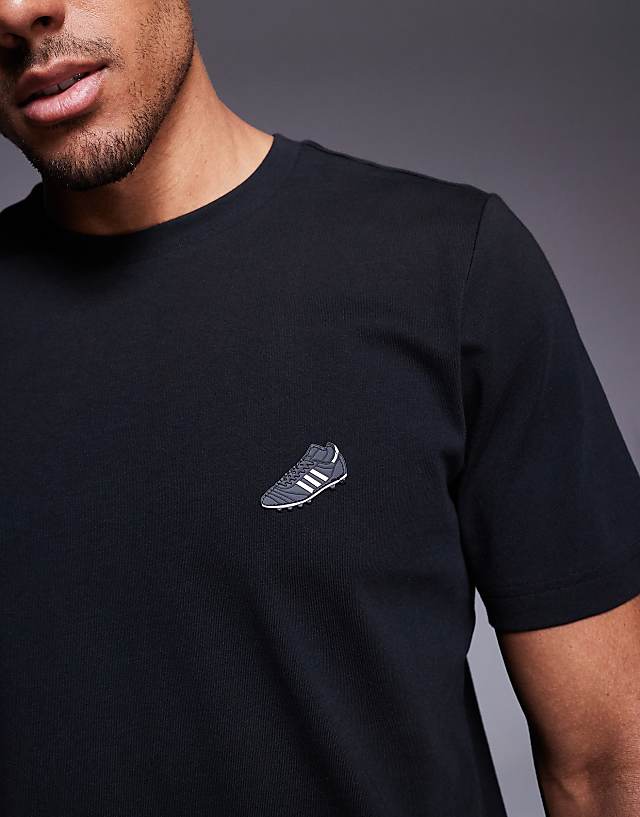 Asos Adidas Football Copa T-shirt With Motif In Black