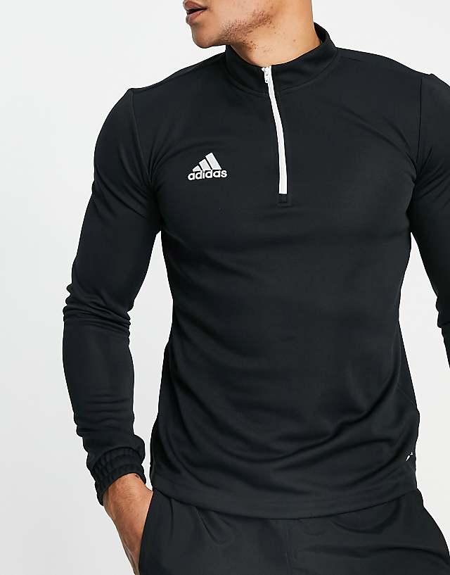 asos adidas Football Entrada 22 half zip sweat in black