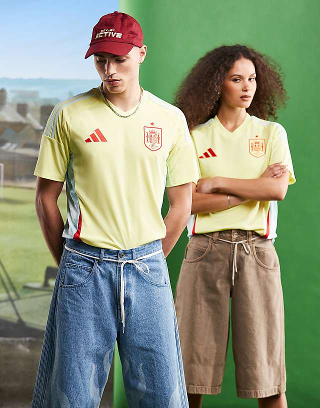Asos Adidas Football Euro 2024 Spain Away Shirt In Yellow