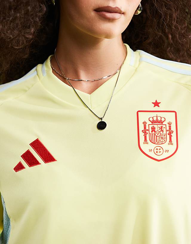 Asos Adidas Football Euro 2024 Spain Away Shirt In Yellow