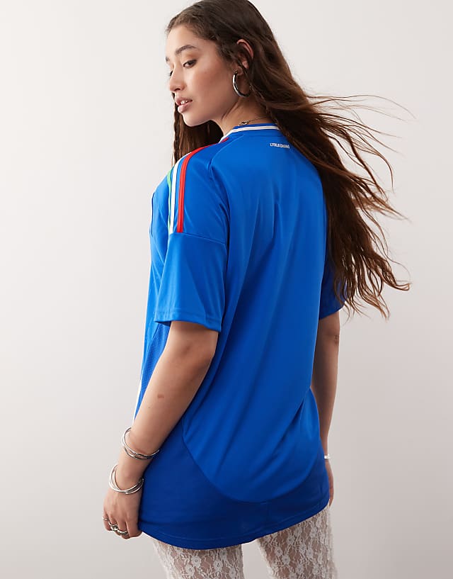 Asos Adidas Football Euro 2025 Italy Home Shirt In Blue