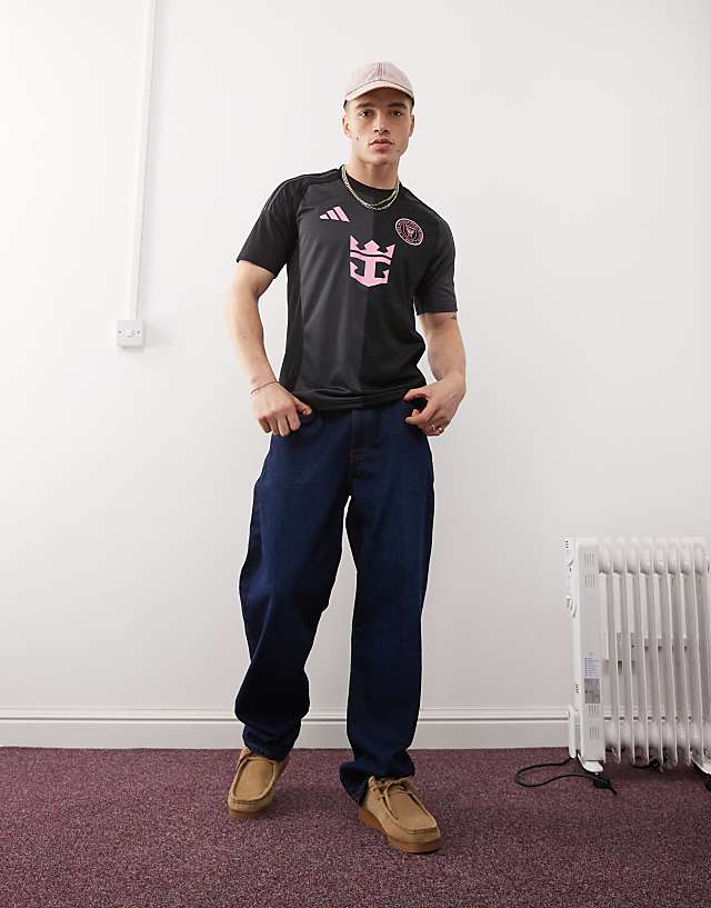 Asos Adidas Football Inter Miami Away Jersey In Black And Pink