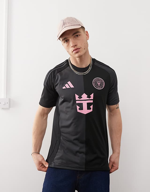 Asos Adidas Football Inter Miami Away Jersey In Black And Pink