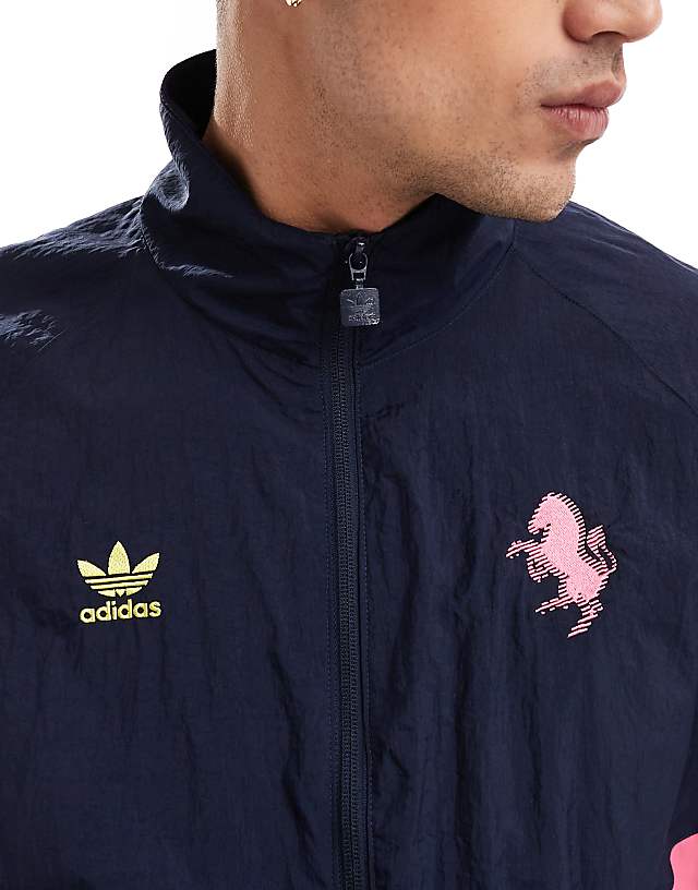 Asos Adidas Football Juventus Track Top In Dark Blue