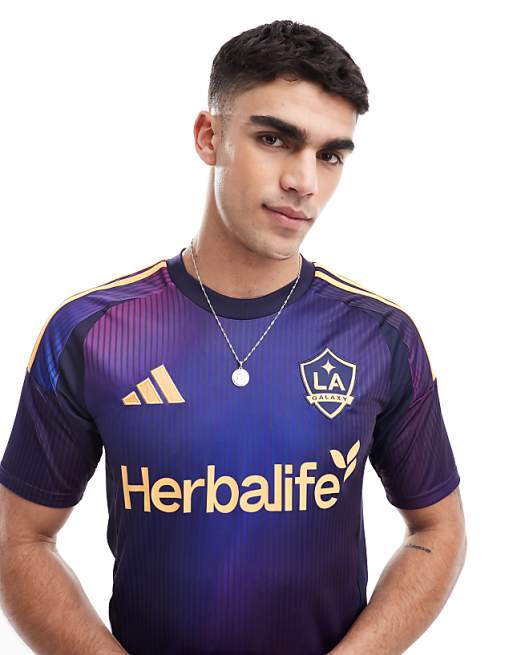 Asos Adidas Football LA Galaxy Away Jersey In Purple