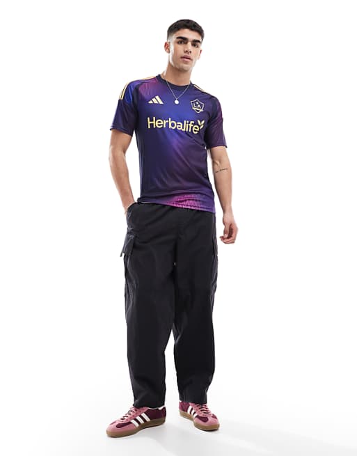 Asos Adidas Football LA Galaxy Away Jersey In Purple
