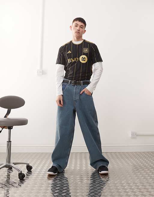 Asos Adidas Football Los Angeles FC Home Jersey In Black And Gold