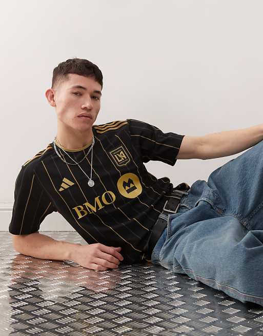 Asos Adidas Football Los Angeles FC Home Jersey In Black And Gold