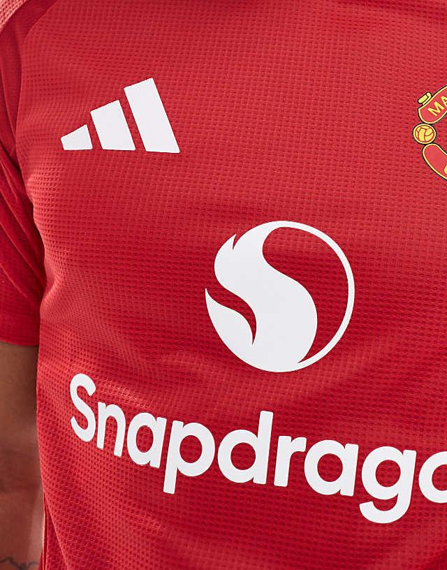 Asos Adidas Football Manchester United 24/25 Home Authentic Jersey In Red
