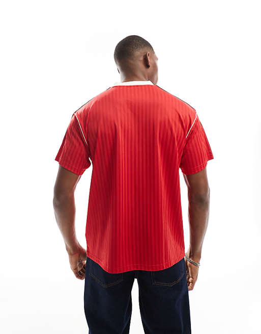 Asos Adidas Football Manchester United Icons T-shirt In Red