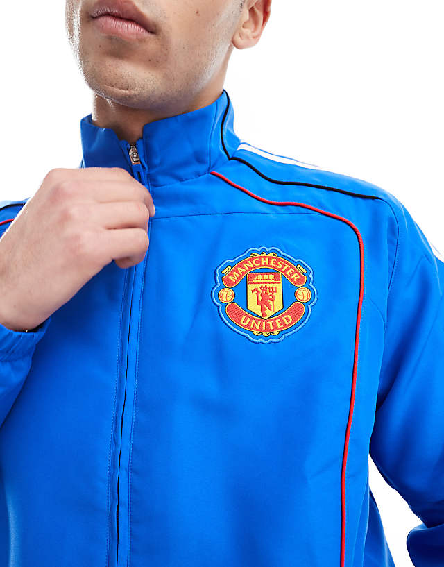 Asos Adidas Football Manchester United Urban Purist Track Top In Blue