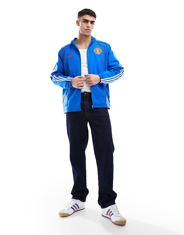 Asos Adidas Football Manchester United Urban Purist Track Top In Blue