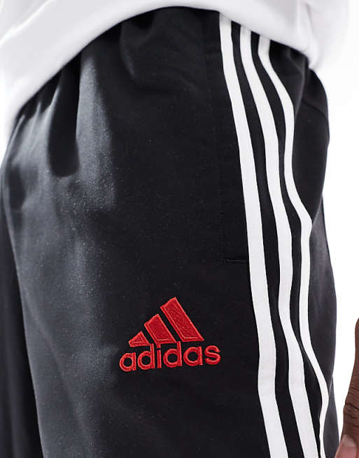 Asos Adidas Football Manchester United Urban Purist Trackpants In Black