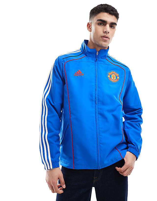 asos adidas Football Manchester United urban purist track top in blue