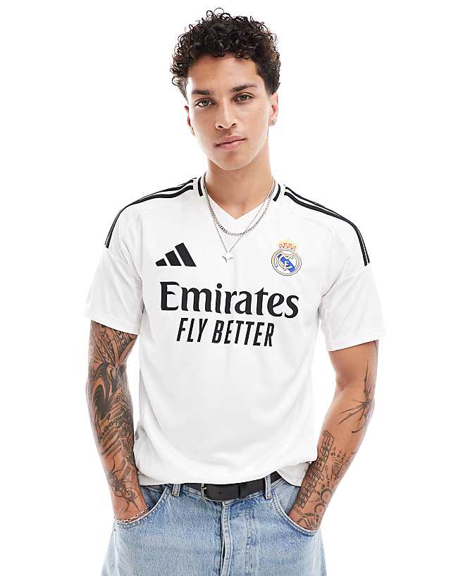 asos adidas Football Real Madrid 24/25 home shirt in white
