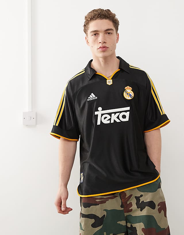 Asos Adidas Football Real Madrid 99 Away Shirt In Black