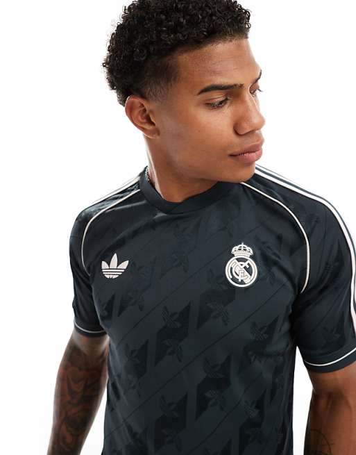 Asos Adidas Football Real Madrid LFSTLR Jersey In Grey