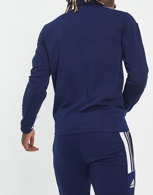 Asos Adidas Football Squadra 21 Half Zip Sweatshirt In Navy