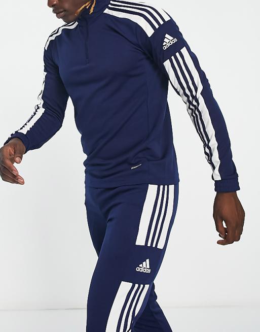 Asos Adidas Football Squadra 21 Half Zip Sweatshirt In Navy