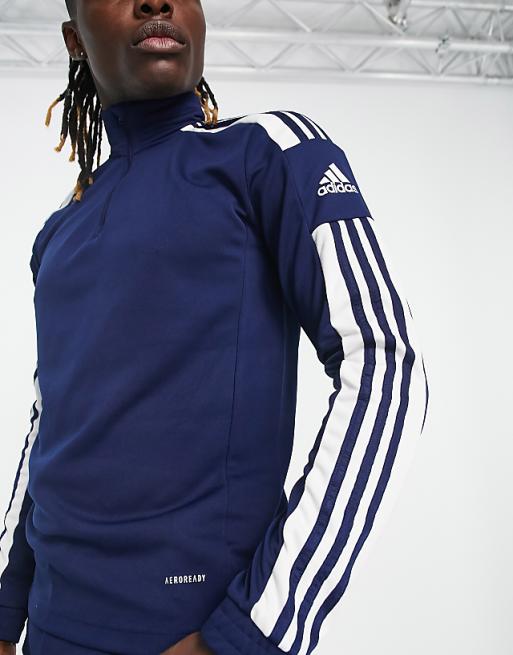 Asos Adidas Football Squadra 21 Half Zip Sweatshirt In Navy