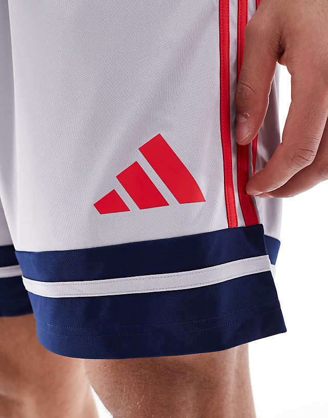 Asos Adidas Football Squadra 25 Shorts In Grey And Red