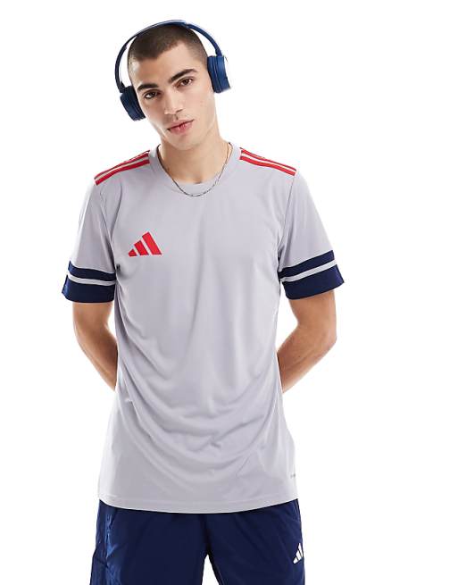 asos adidas Football Squadra 25 t-shirt in grey and red