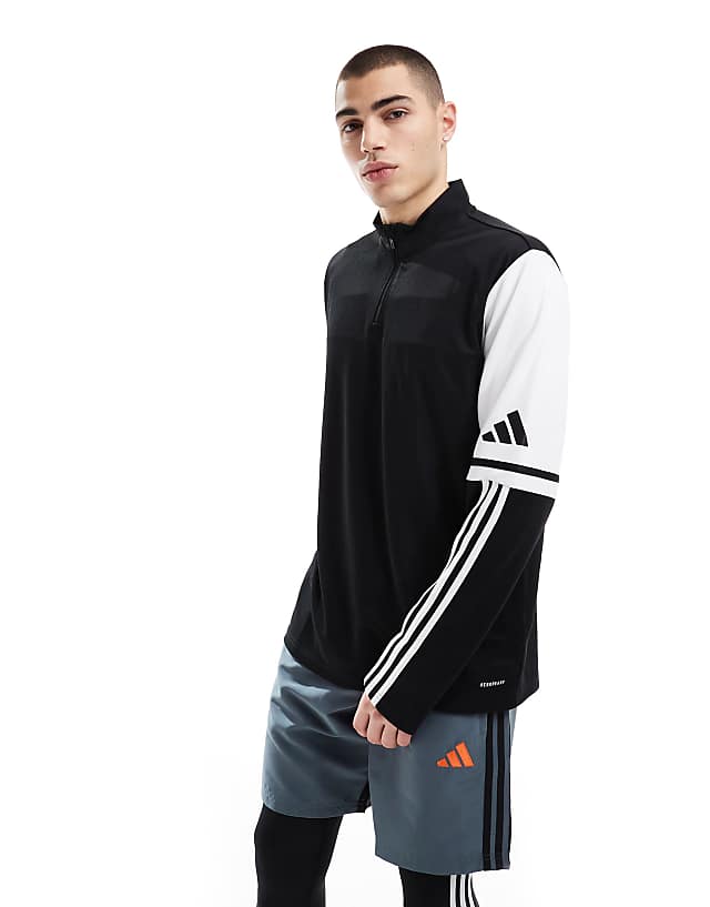 Asos Adidas Football Squadra 25 Track Top In Black And White
