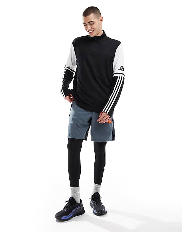 asos adidas Football Squadra 25 track top in black and white