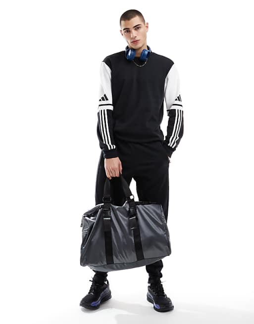 Asos Adidas Football Squadra25 Sweatshirt In Black And White