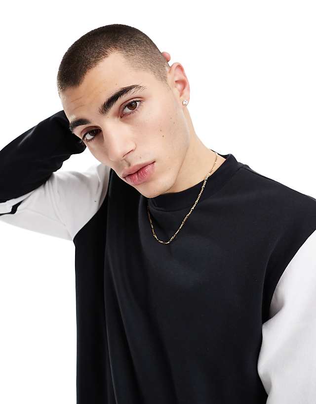 Asos Adidas Football Squadra25 Sweatshirt In Black And White