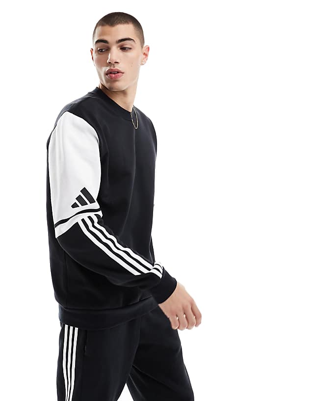 asos adidas Football Squadra25 sweatshirt in black and white