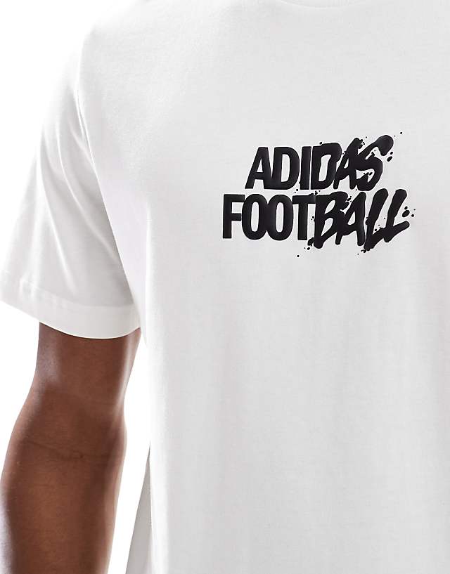 Asos Adidas Football Tango History Graphic Tee In White