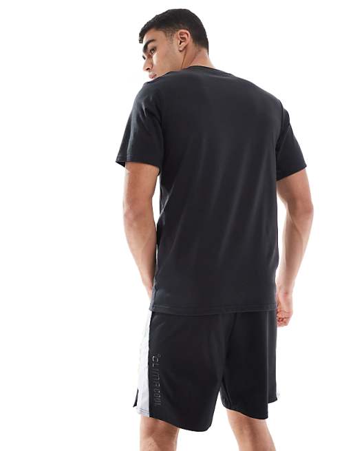 Asos Adidas Football Tech Shorts In Black Grey And Yellow