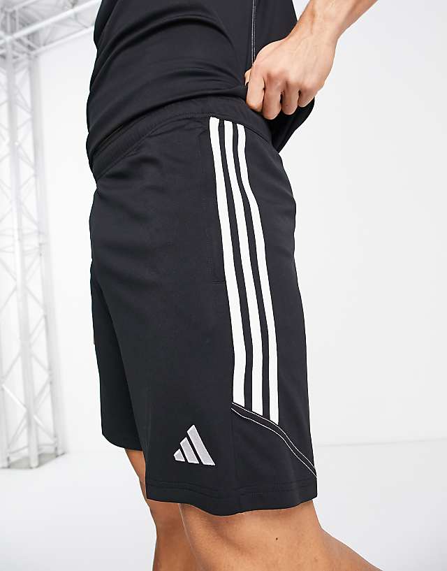 Asos Adidas Football Tiro 23 Shorts In Black And White