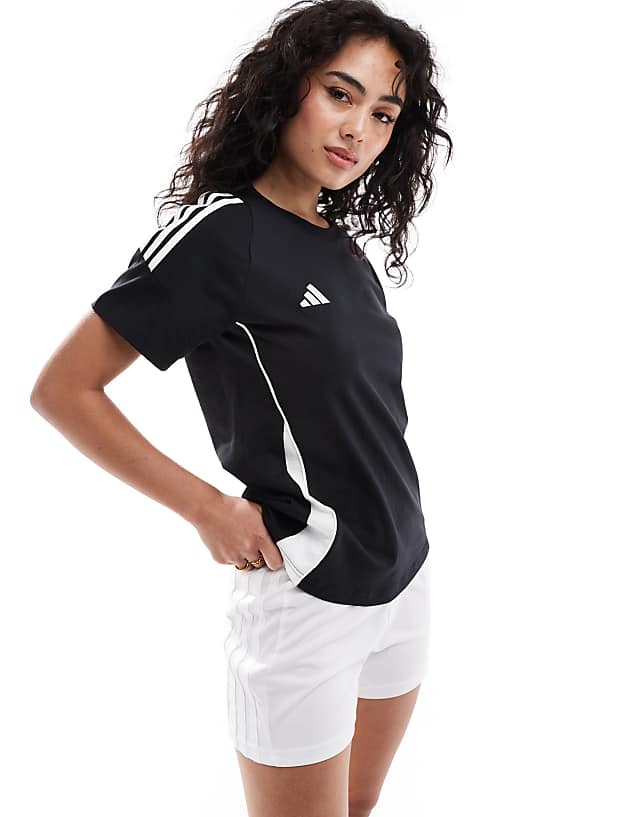 Asos Adidas Football Tiro 24 Sweat T-shirt In Black