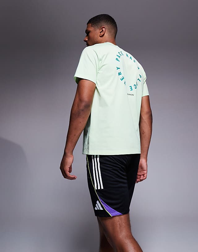 Asos Adidas Football Tiro 25 T-shirt In Black And White