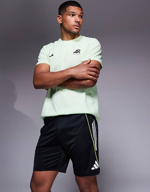 Asos Adidas Football Tiro 25 T-shirt In Black And White