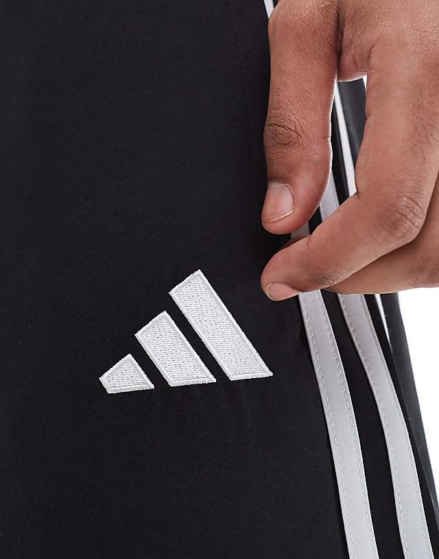 Asos Adidas Football Tiro Essentials Shorts In Black And Pink