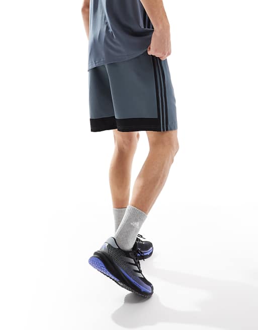 Asos Adidas Football Tiro Essentials Shorts In Grey And Black