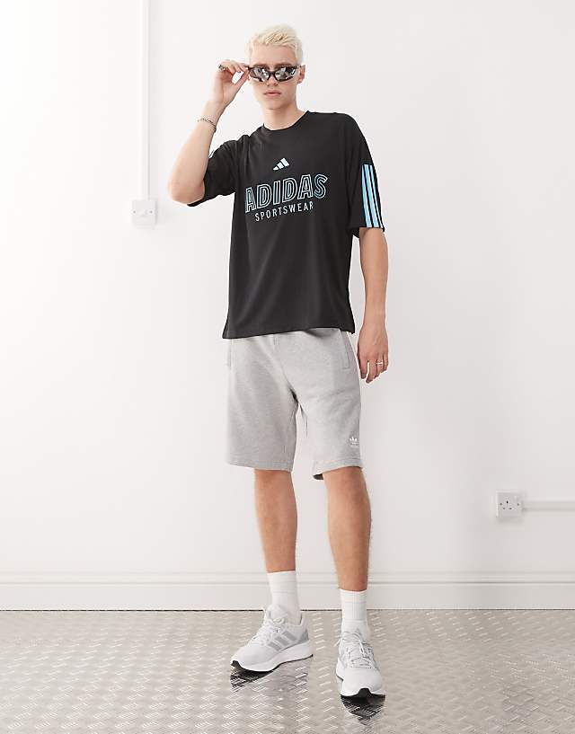 Asos Adidas Football Tiro Jersey T-shirt In Black And Blue