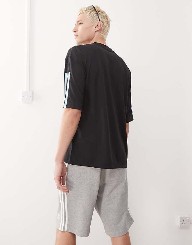 Asos Adidas Football Tiro Jersey T-shirt In Black And Blue