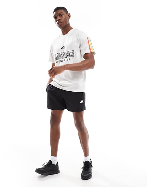 Asos Adidas Football Tiro Jersey T-shirt In White And Red