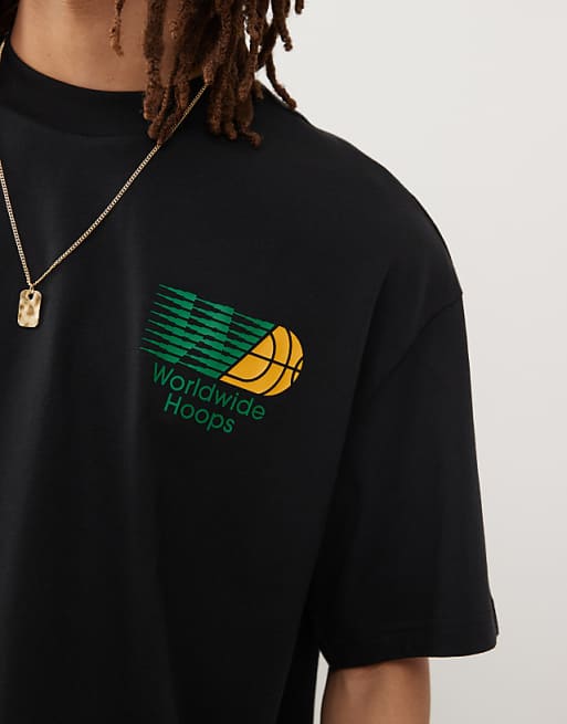 Asos Adidas Originals Basketball Graphic T-shirt In Black