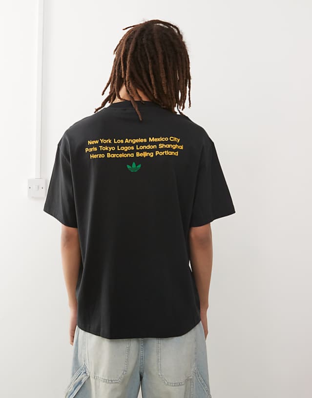 asos adidas Originals Basketball graphic t-shirt in black