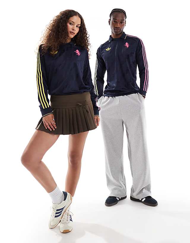 Asos Adidas Originals Juventus 24/25 Unisex Long Sleeve Shirt In Navy