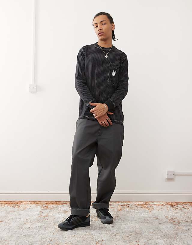 Asos Adidas Originals Wabash Long-sleeve T-shirt In Black