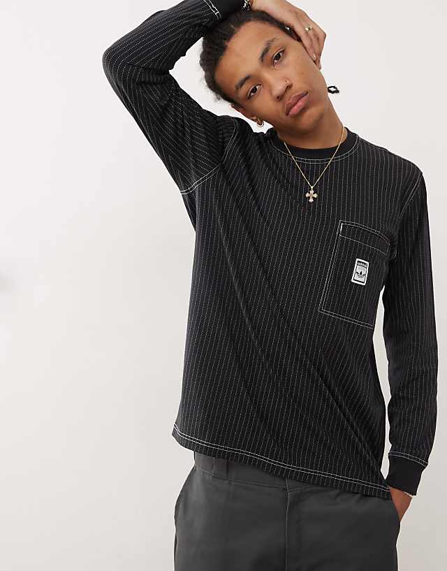 asos adidas Originals Wabash long-sleeve t-shirt in black