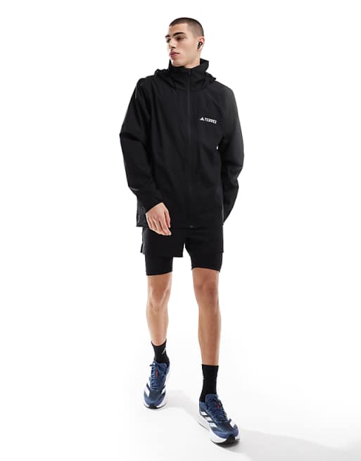 Asos Adidas Outdoor Terrex T-shirt With Chest Print In Black